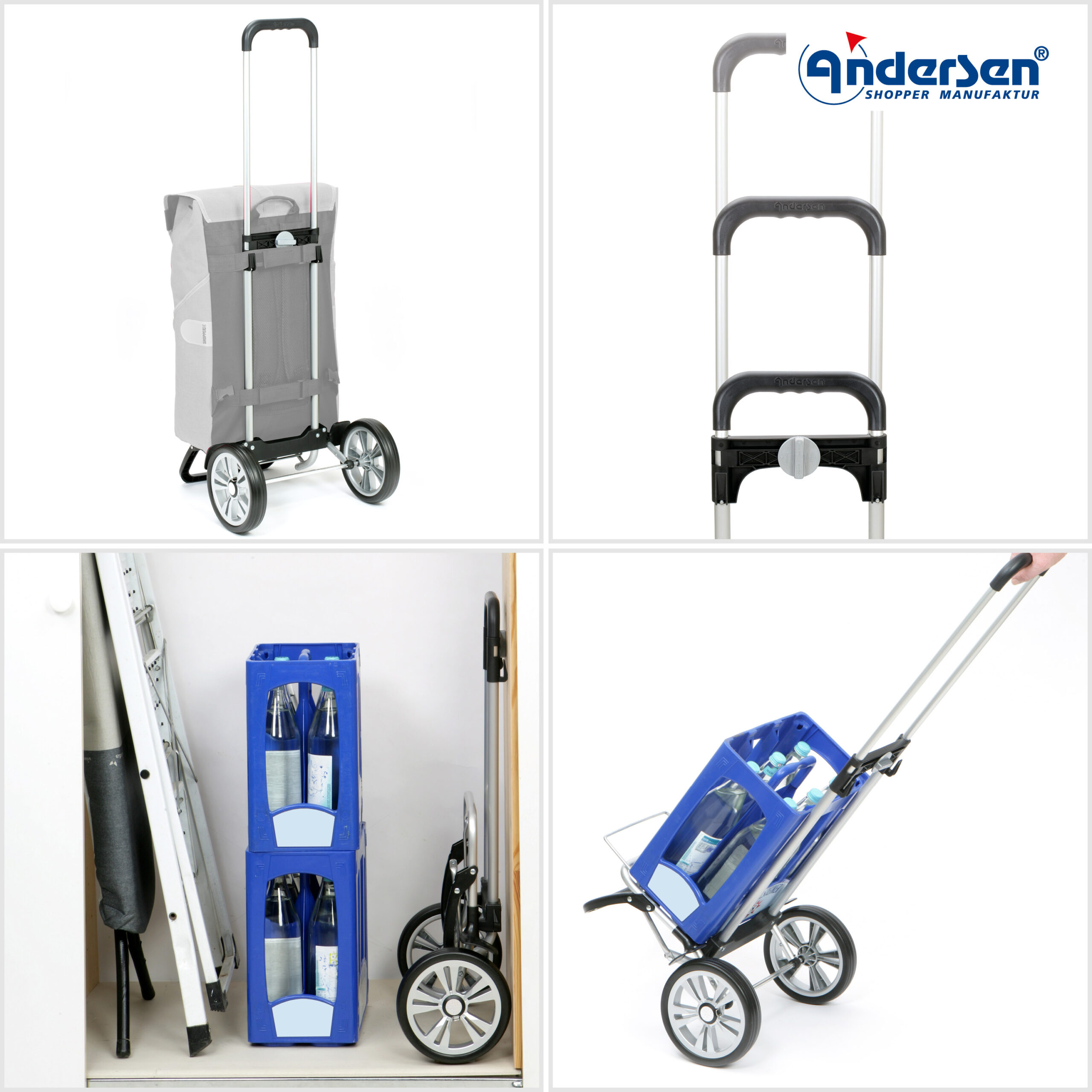 Andersen Shopper Alu Star Shopper Gestell ohne Tasche Einkaufstrolley – Bild 3