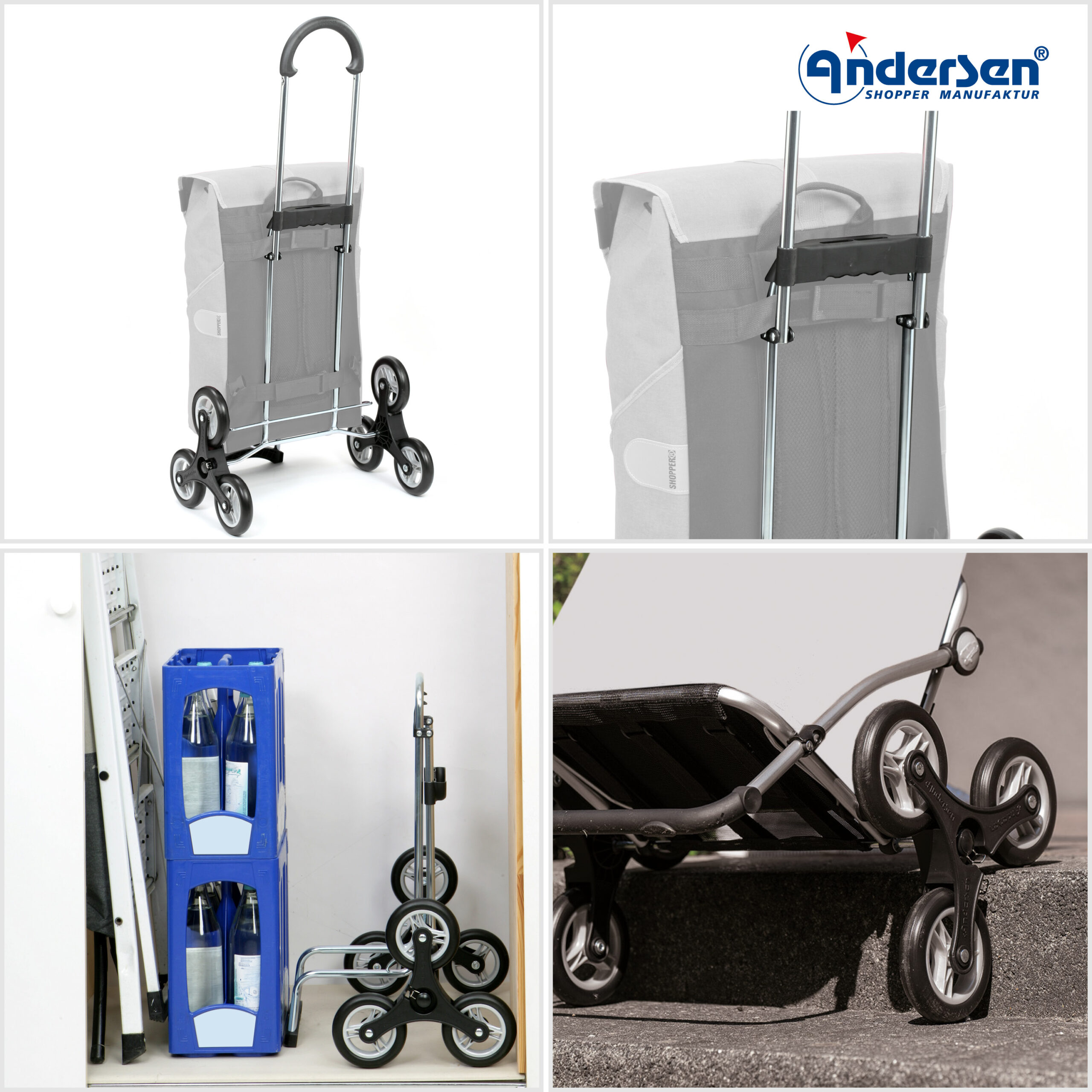 Andersen Shopper Scala Shopper Treppensteigergestell ohne Tasche Einkaufstrolley – Bild 4