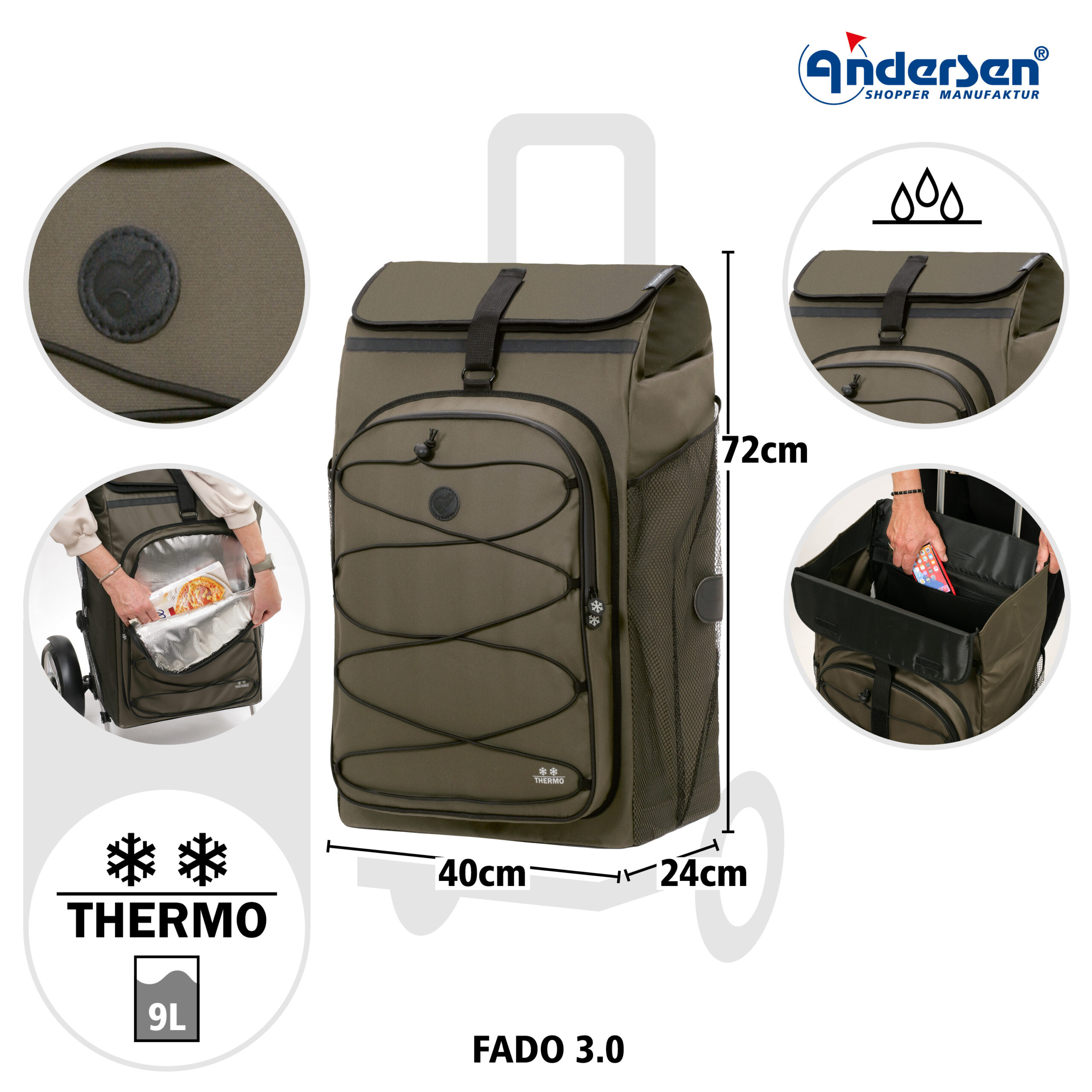 Andersen Shopper Tasche Fado Einkaufstrolley – Bild 1