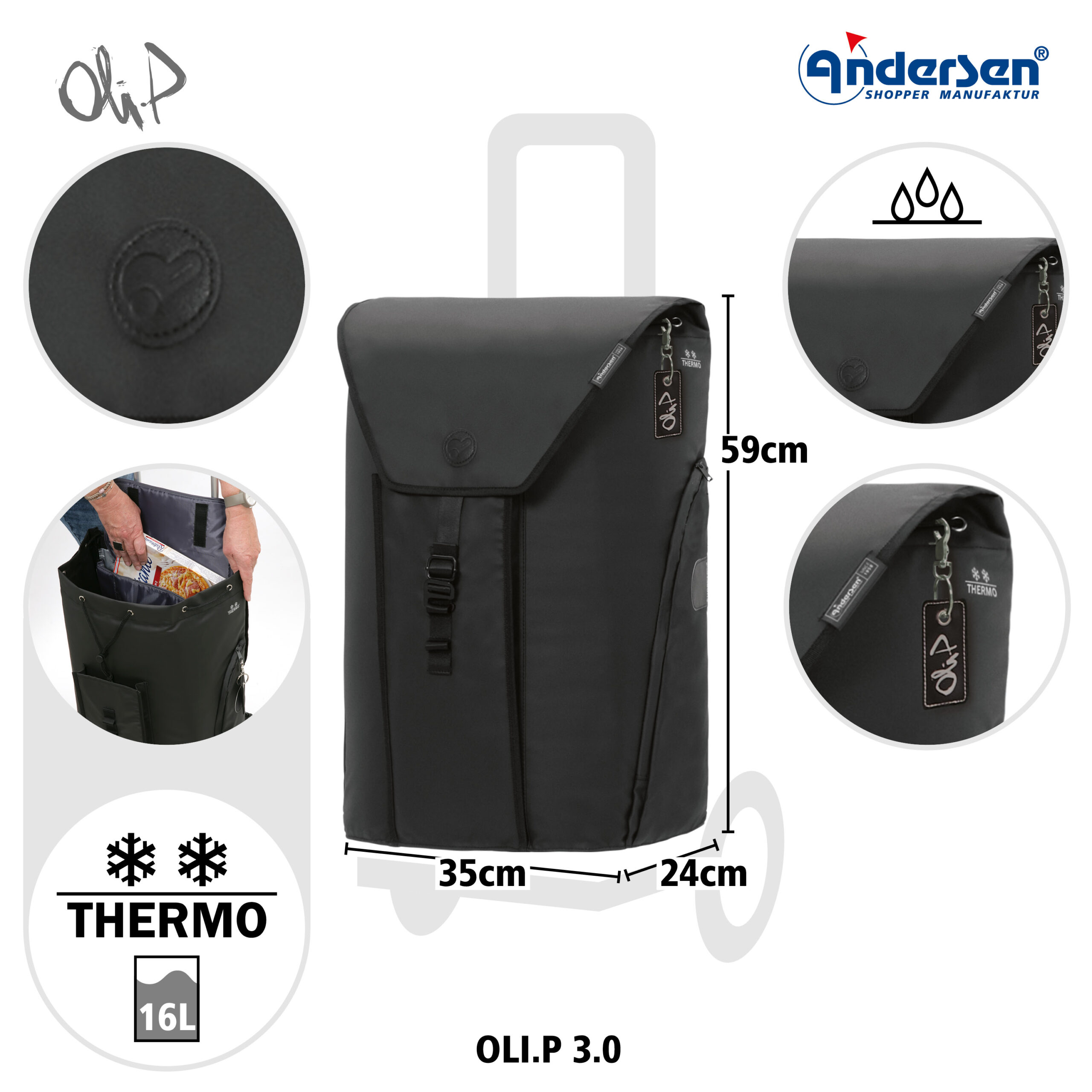 Andersen Shopper Tasche Oli.P 3.0 Einkaufstrolley – Bild 1