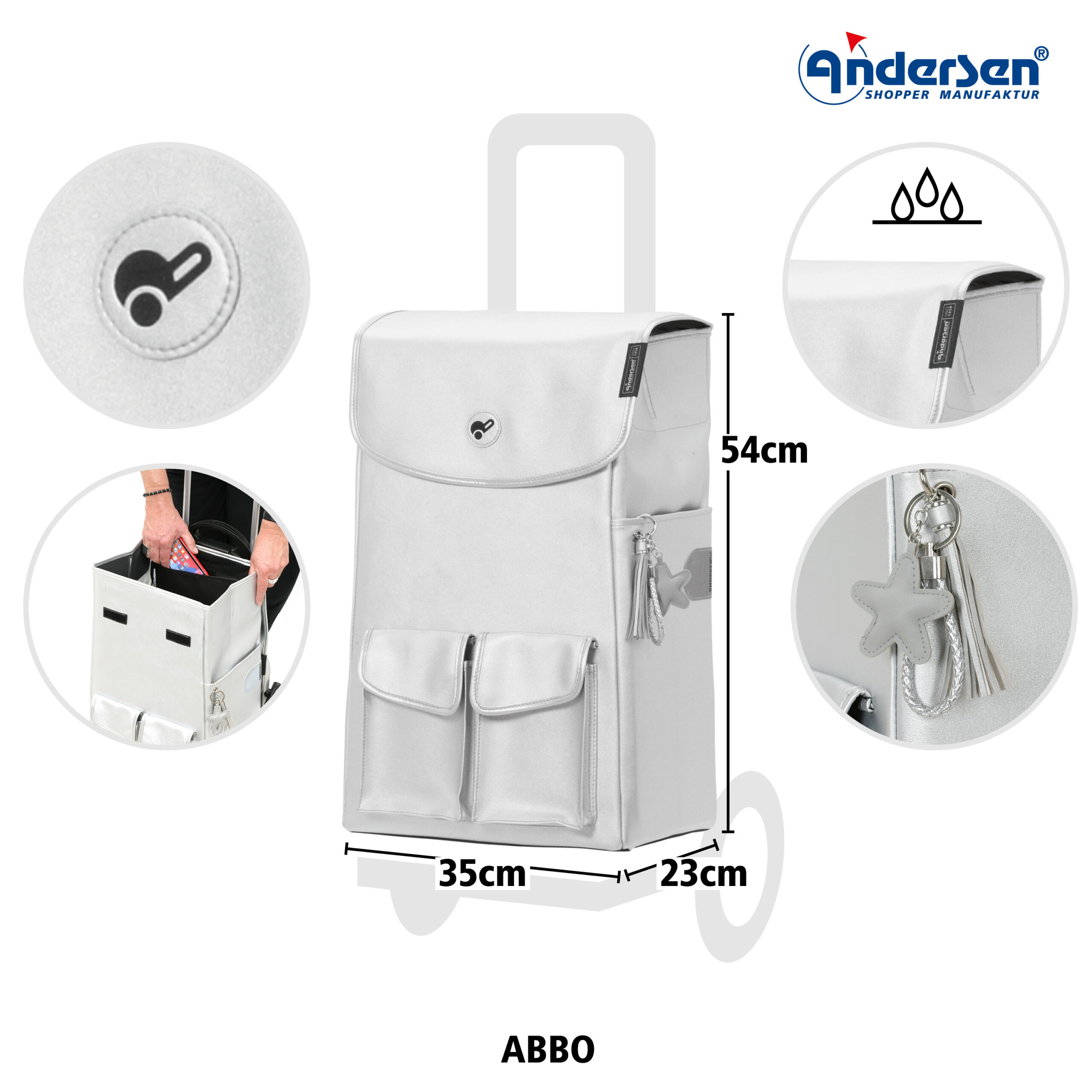 Andersen Shopper Tasche Abbo Einkaufstrolley – Bild 1