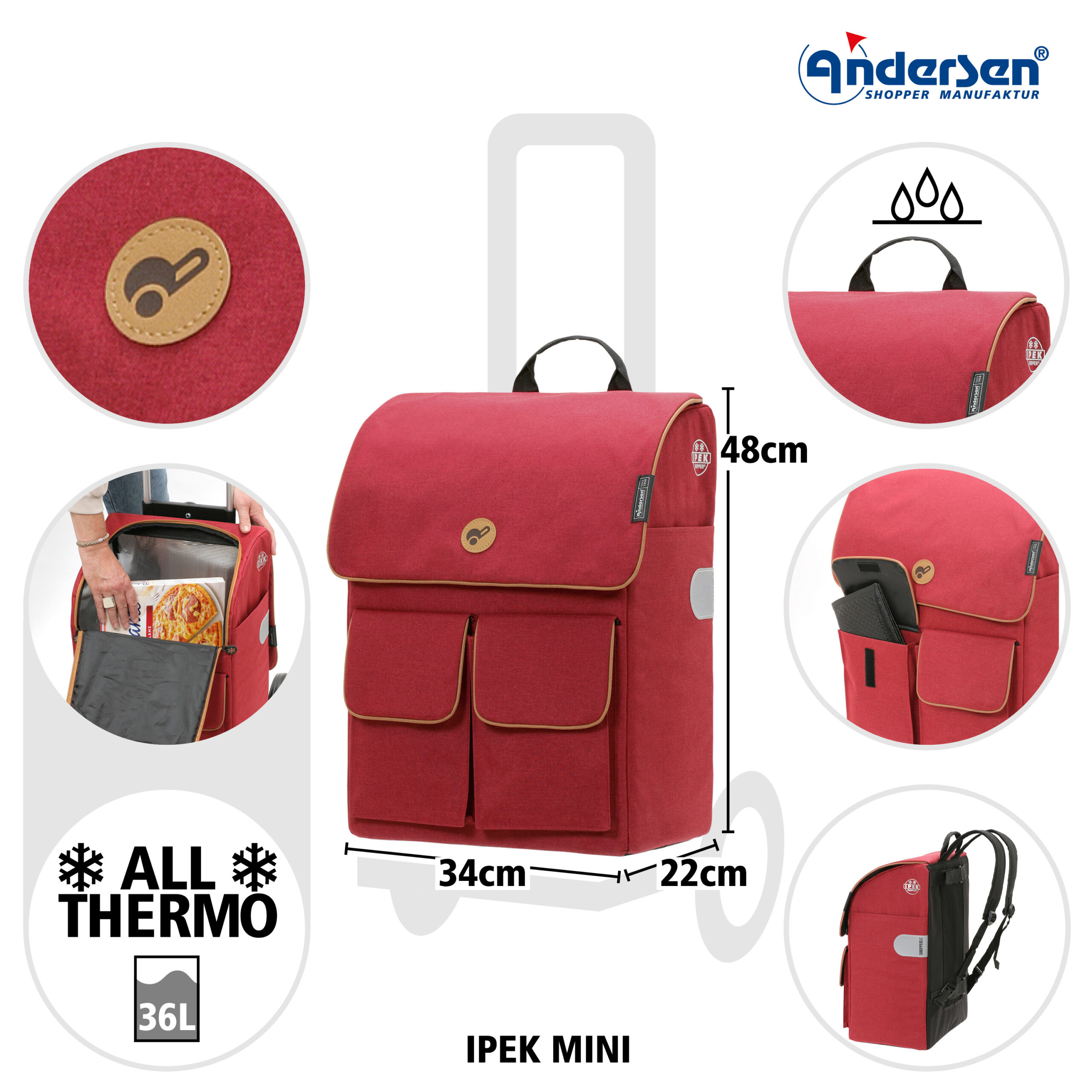 Andersen Shopper Tasche IPEK Mini Einkaufstrolley – Bild 1