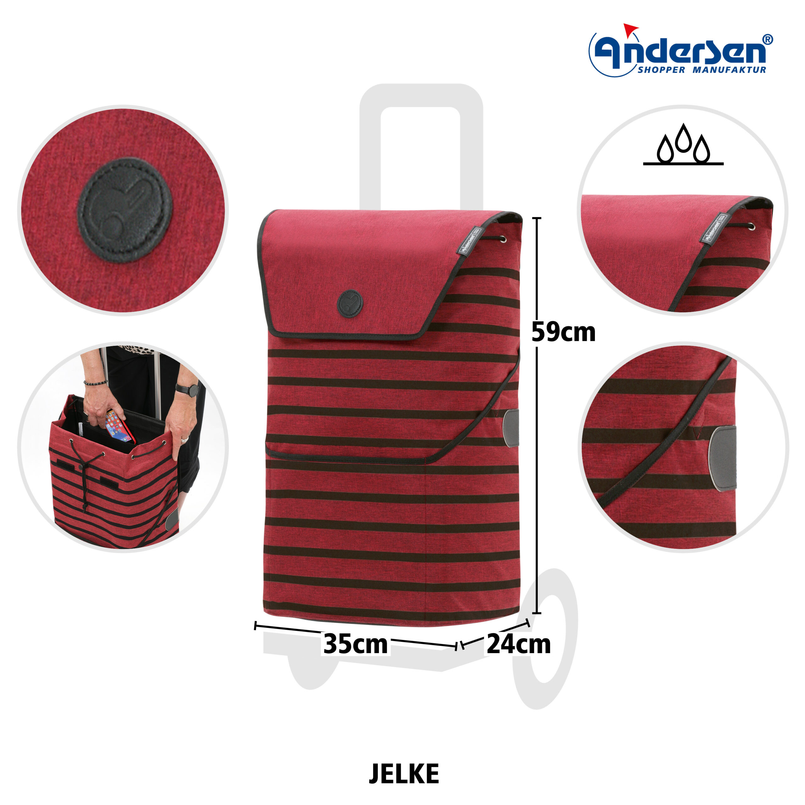 Andersen Shopper Tasche Jelke Einkaufstrolley – Bild 1